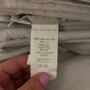 Pottery Barn Belgian flax linen sheet set - Queen